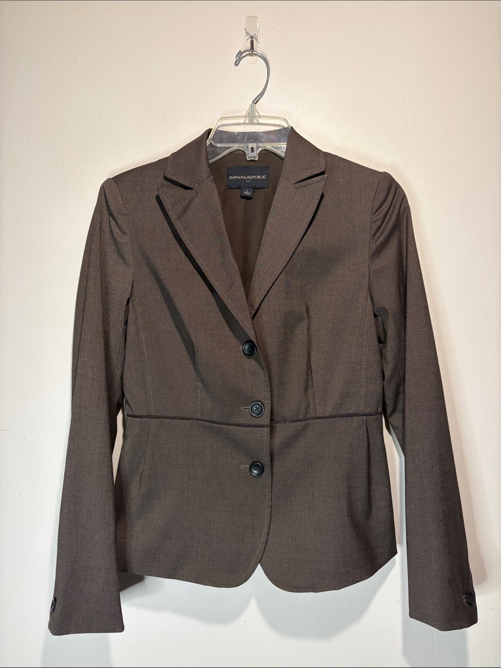 Banana Republic 3 PIECE SUIT SET! Blazer + Ryan Pant + Skirt Matching Brown SZ 0